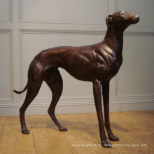 Beliebte Design Bronze Windhund Hund Statuen mit 17 Jahre Gießerei